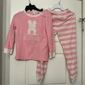 Monogrammed “Elizabeth” Easter Pajamas GUC Southern Tots 6